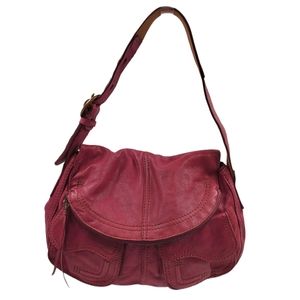 EUC Lucky Brand Fold Over Leather Hobo Bag